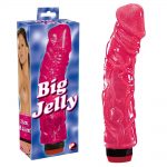 Δονητής ροζ Big Jelly, 23 cm