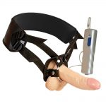 Διπλόδετος δονητής φορετός μέσης, 22 cm - Image 2