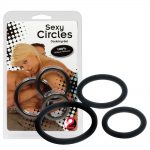 Sexy Circles Cockring-Set, Black 3 τεμ.